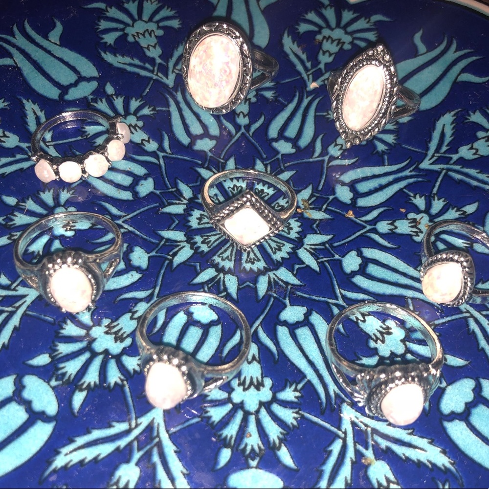 LAST ONE💖🦉!!!Opal 8 piece Ring set!🔮 - Picture 5 of 6